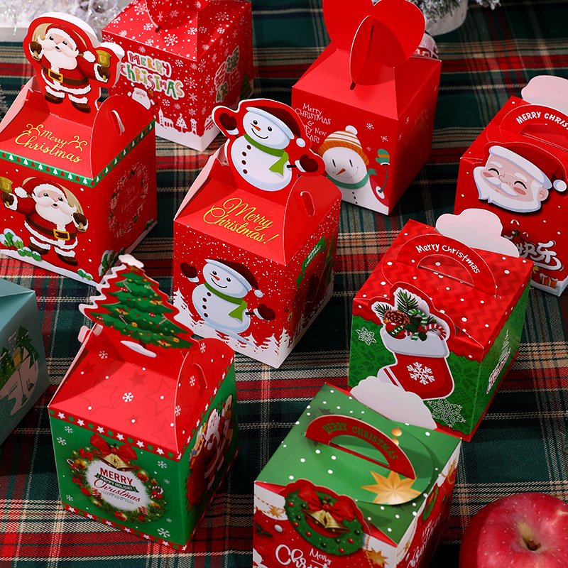 New Arrival Wholesale Custom Printing Small Christmas Gift Paper Box For Apple Packaging Present