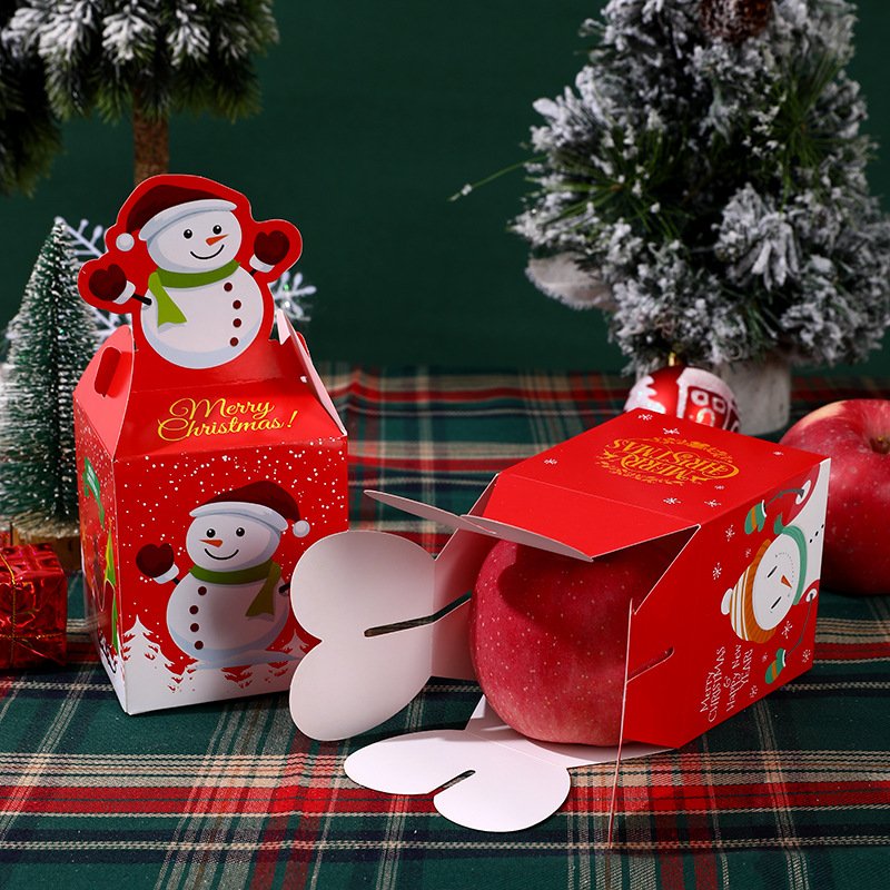 New Arrival Wholesale Custom Printing Small Christmas Gift Paper Box For Apple Packaging Present