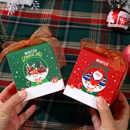 New Arrival Wholesale Custom Printing Small Christmas Gift Paper Box For Apple Packaging Present