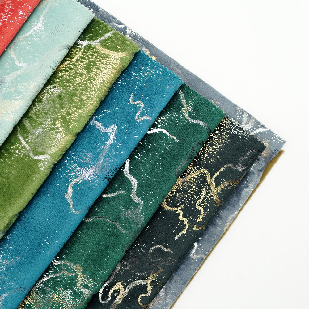 Wholesale Customized Bronzing 100% Polyester Home Textile Holland Velvet Fabric For Sofa Upholstery Cloth
