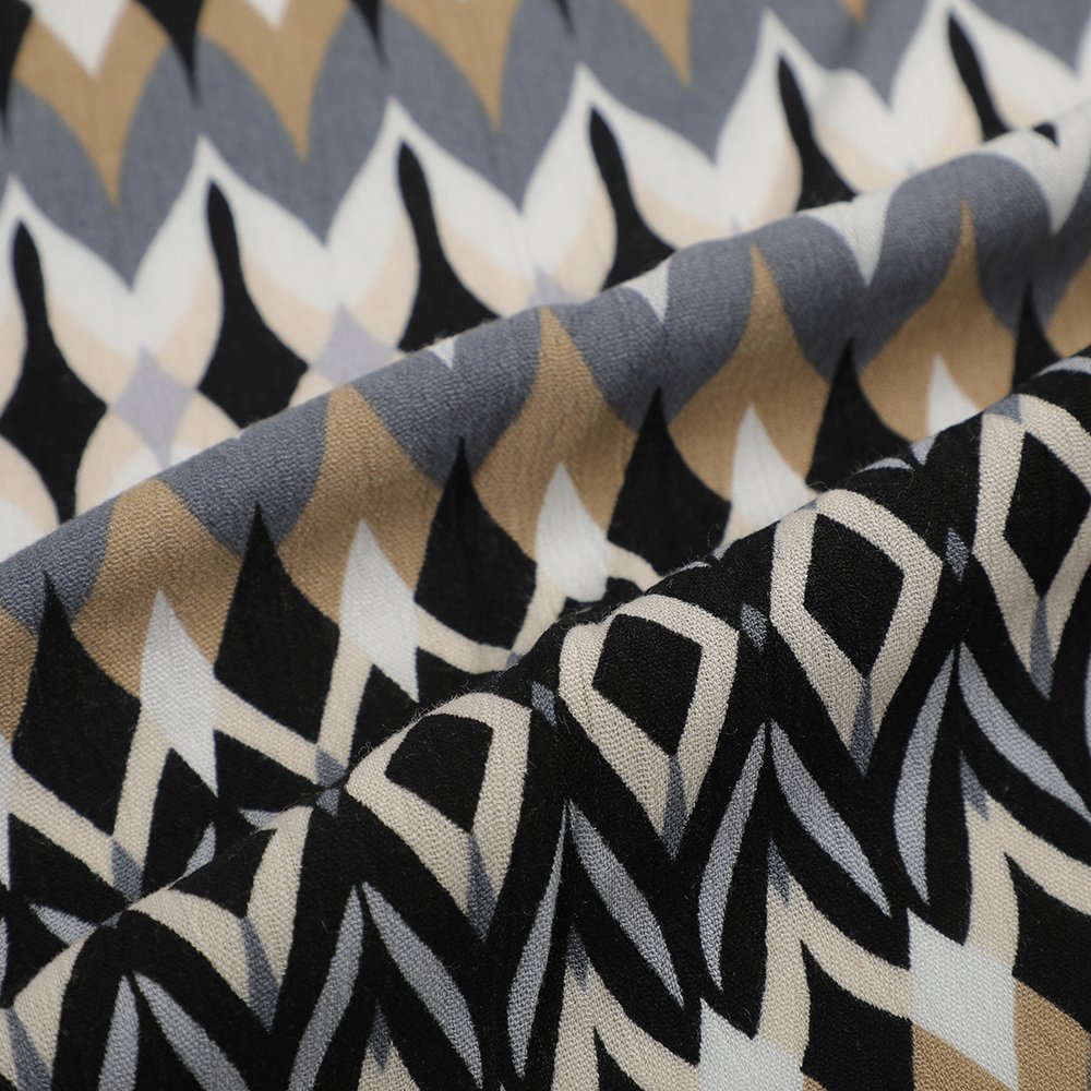 Worldwide Factory's High Quality 100% Rayon Crepe Printed Fabric Custom Pattern High-Level Plain Stretch Blackout Boys Girls