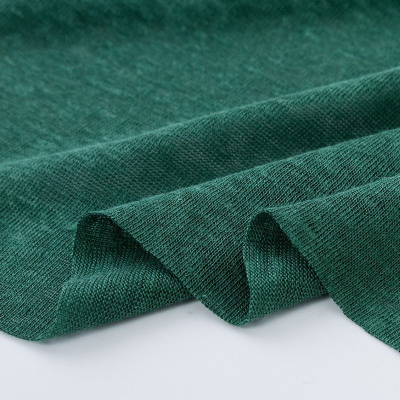 RTS 100% Linen Knitted Organic Linen Single Jersey Fabric For T-Shirt