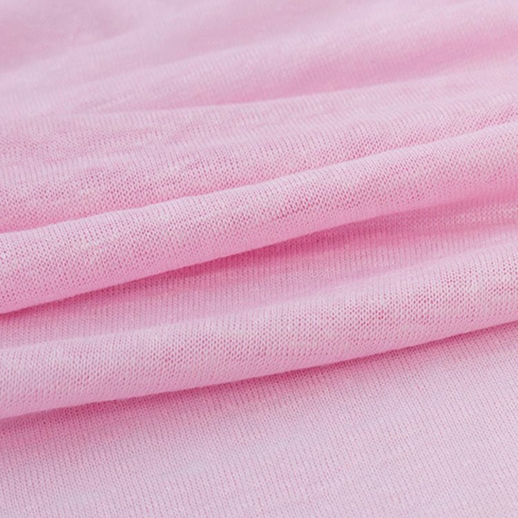 RTS 100% Linen Knitted Organic Linen Single Jersey Fabric For T-Shirt
