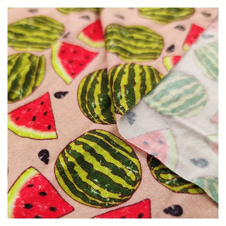 100% Bamboo Fiber Custom print Organic Acrylic Cotton Knit Fabric For shirt, dress, pajamas