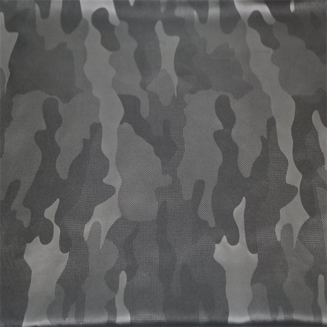 Factory Price waterproof 300T Custom Camouflage Embossed 100% RPET Polyester Pongee Fabric for down jacket