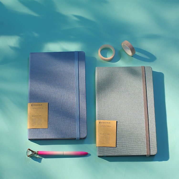 LABON A5 Linen Fabric Hardcover Recycled Thick Paper Dotted Journal Custom Notebook For Office Supply