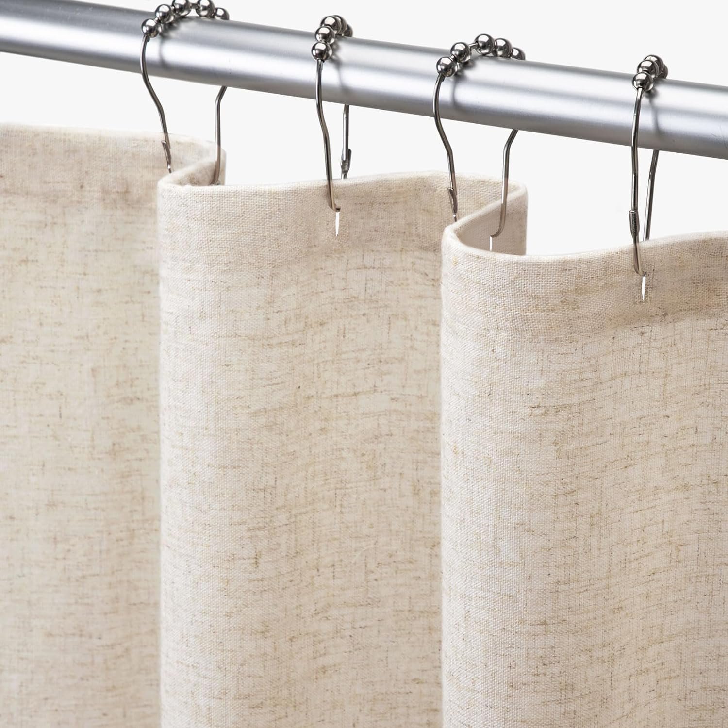 100% linen waterproof bathroom custom modern fabric wholesale shower curtains shower curtains with magnet
