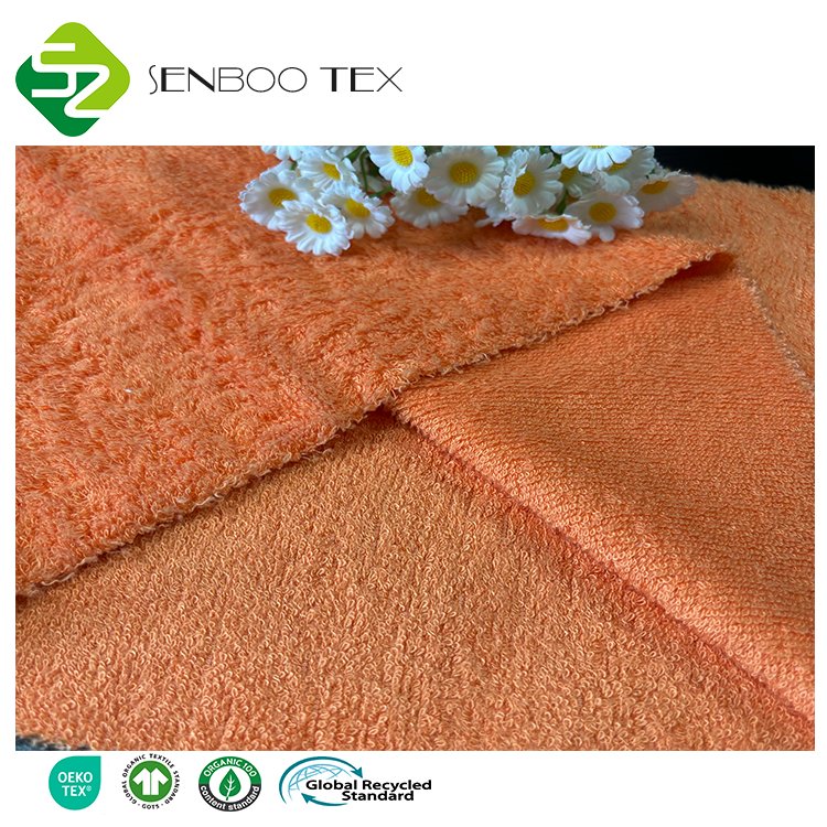 OEKOTEX 100 Certified 90% Bamboo 10% Polyester 400gsm Terry Towelling Loop Fabric Baby Sleepwear Activewear Garments Boys Girls