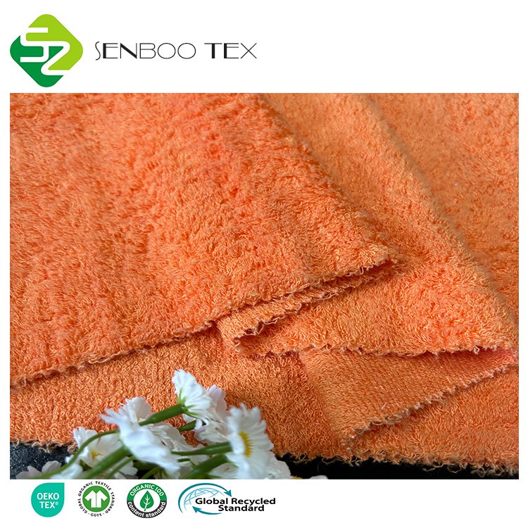 OEKOTEX 100 Certified 90% Bamboo 10% Polyester 400gsm Terry Towelling Loop Fabric Baby Sleepwear Activewear Garments Boys Girls