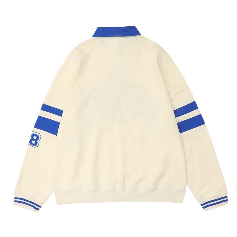Eco Friendly Cotton Jersey Your Own Logo Felt Embroidery Rugby Shirt polo Custom Rugby Shirt