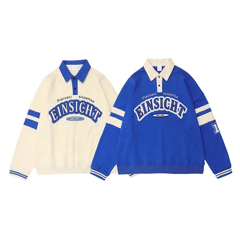 Eco Friendly Cotton Jersey Your Own Logo Felt Embroidery Rugby Shirt polo Custom Rugby Shirt