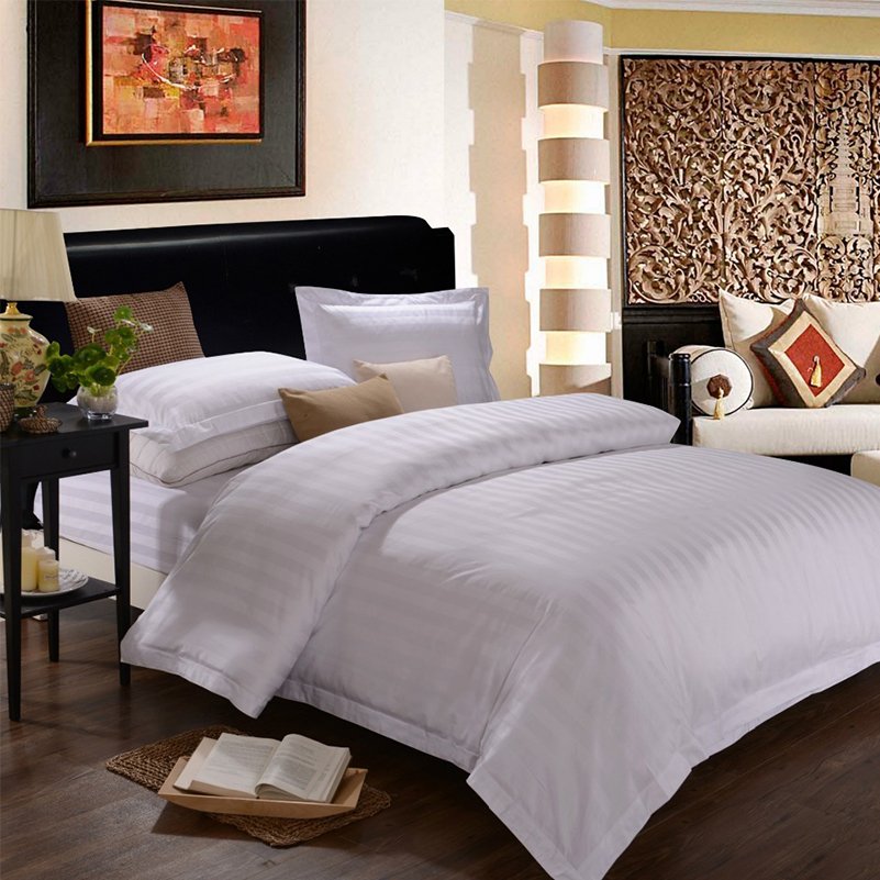 Guangzhou factory professional wholesale custom made new design 100 cotton 5 stars hotel bed sheet bedding set