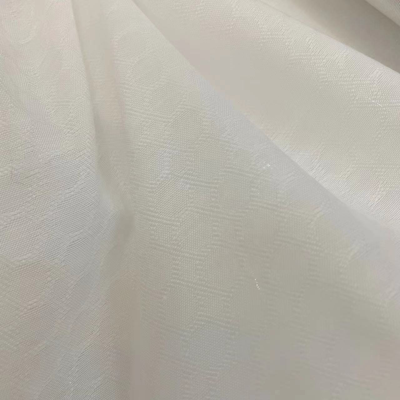 Soft Poly Linen Voile Fabric Chiffon Sheer Curtain Fabric Window Decoration