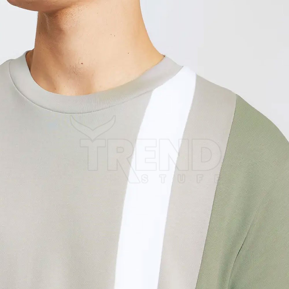 High Quality Men's T-Shirts Breathable and Quick Dry Light Weight Knitted Fabric with Printed Pattern