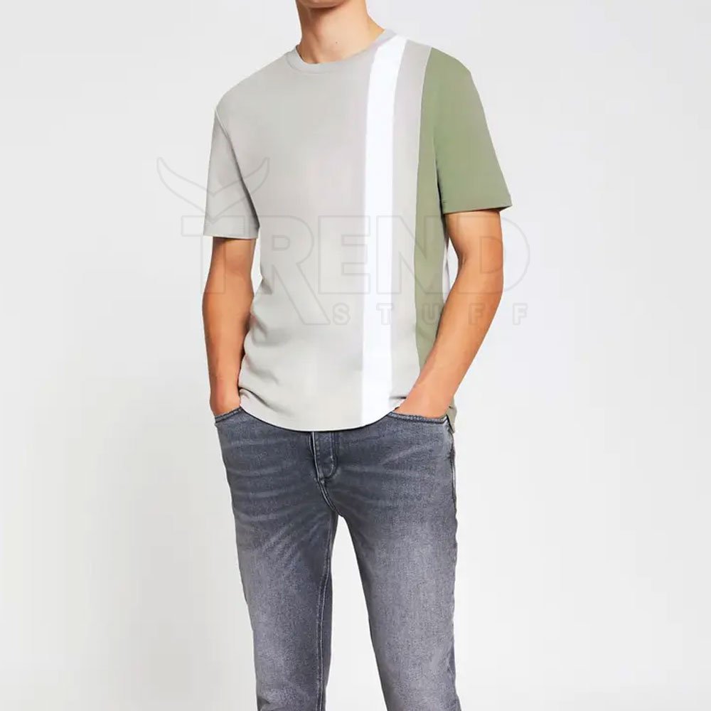High Quality Men's T-Shirts Breathable and Quick Dry Light Weight Knitted Fabric with Printed Pattern