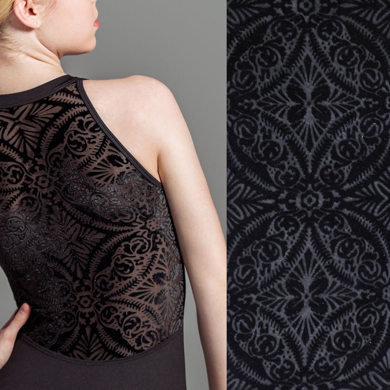 New Fashion Design Custom 4 Way Jersey Burnout Velvet Stretch Fabric For Dress Garments