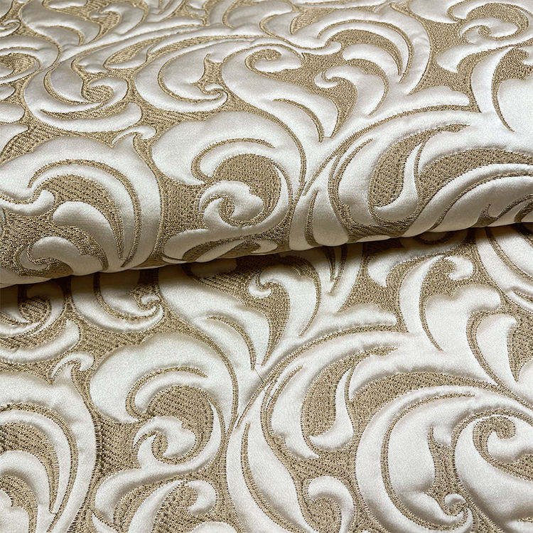 New Pattern 3D Abrasion Resistant Full Pattern Upholstery Fabric Velvet Embroidery Sofa Fabric
