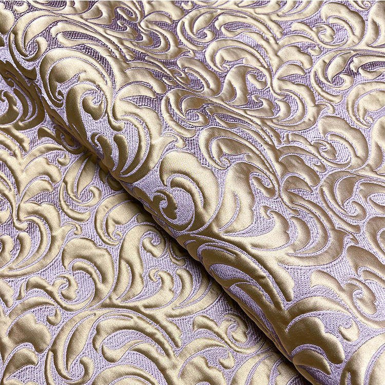 New Pattern 3D Abrasion Resistant Full Pattern Upholstery Fabric Velvet Embroidery Sofa Fabric