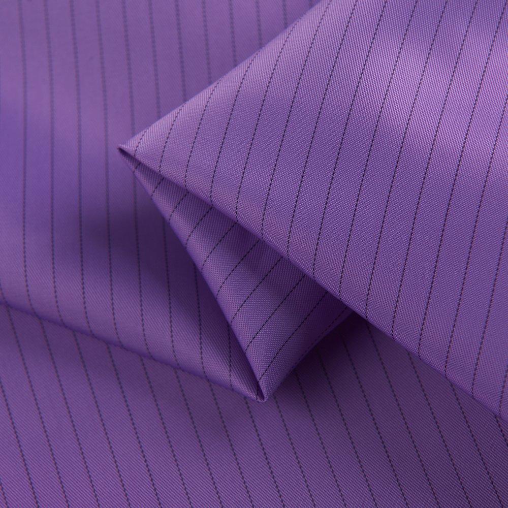 100% Polyester Waterproof Woven Stripe Twill Conductive Wire ESD Fabric Anti Static Fabric for Lining Uniform