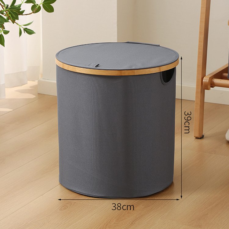 Wholesale bathroom storage basket clothes cotton basket foldable canvas fabric storage basket with handles