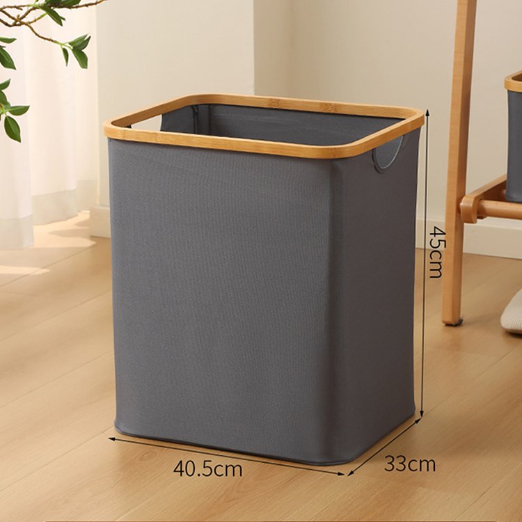Wholesale bathroom storage basket clothes cotton basket foldable canvas fabric storage basket with handles