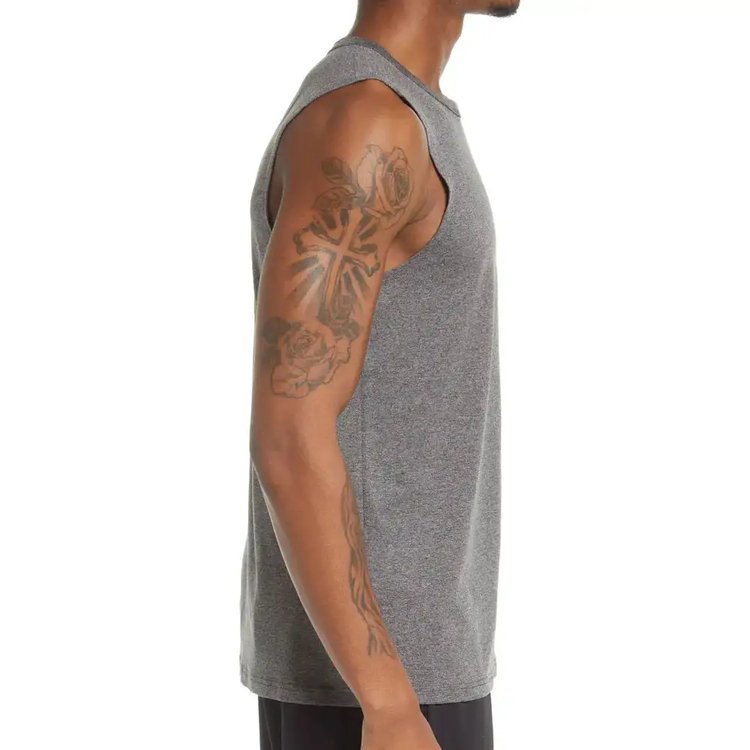 2024 Men's High Quality Sleeveless Tank Top Best Design Polyester Gym Fitness Clothing Wholesale Solid Color Plus Size Summer