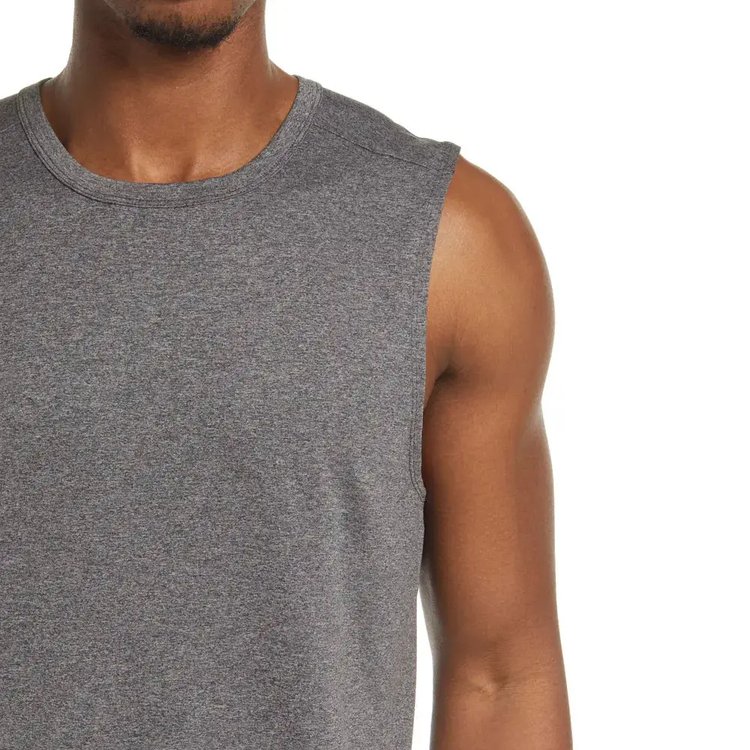 2024 Men's High Quality Sleeveless Tank Top Best Design Polyester Gym Fitness Clothing Wholesale Solid Color Plus Size Summer
