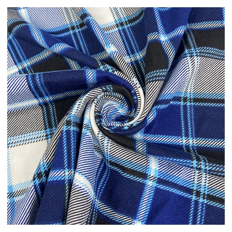 High quality custom plaid printed design fabric spandex 95% polyester 4 way stretch poly knitted fabric for school uniform