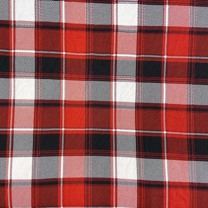 High quality custom plaid printed design fabric spandex 95% polyester 4 way stretch poly knitted fabric for school uniform