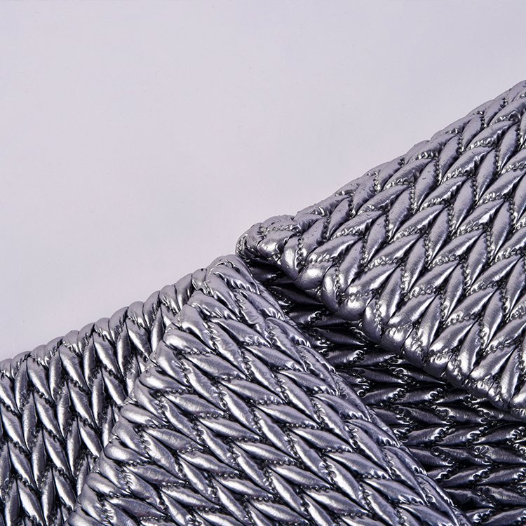 High quality silver coated nylon quilted fabric with spandex jacket fabric