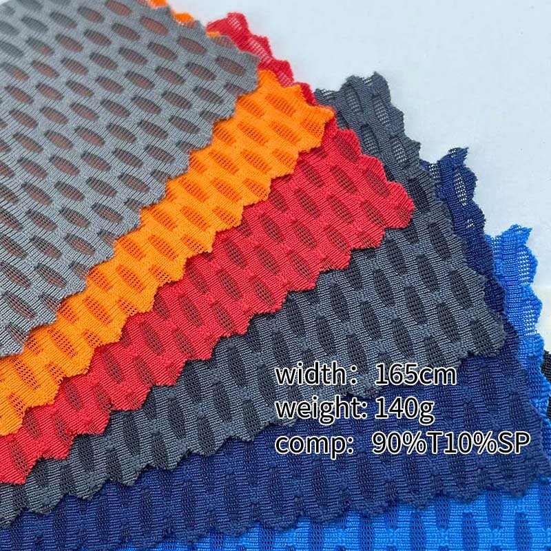 100D 90% polyester 10% spandex stretch mesh fabric breathable clothing lining sports shorts T-shirt mesh fabric