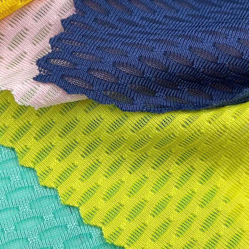 100D 90% polyester 10% spandex stretch mesh fabric breathable clothing lining sports shorts T-shirt mesh fabric