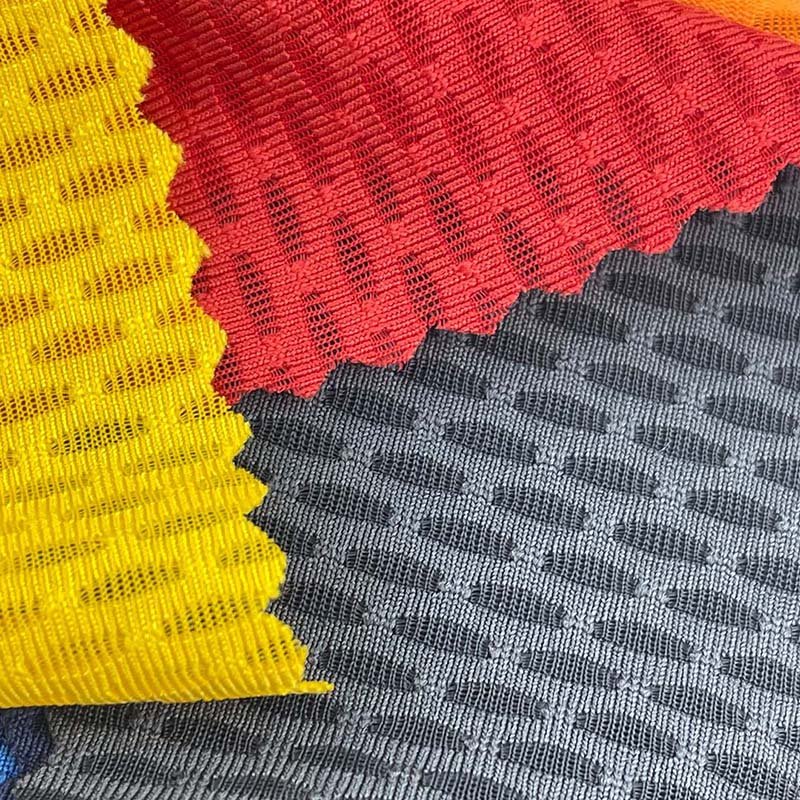 100D 90% polyester 10% spandex stretch mesh fabric breathable clothing lining sports shorts T-shirt mesh fabric