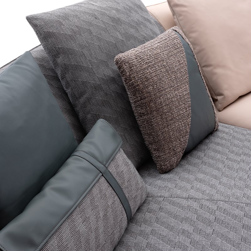 Modern Luxury Living Room Furniture Set Home Stainless Steel Frame Hotel Soft Seat Fabric Sofa