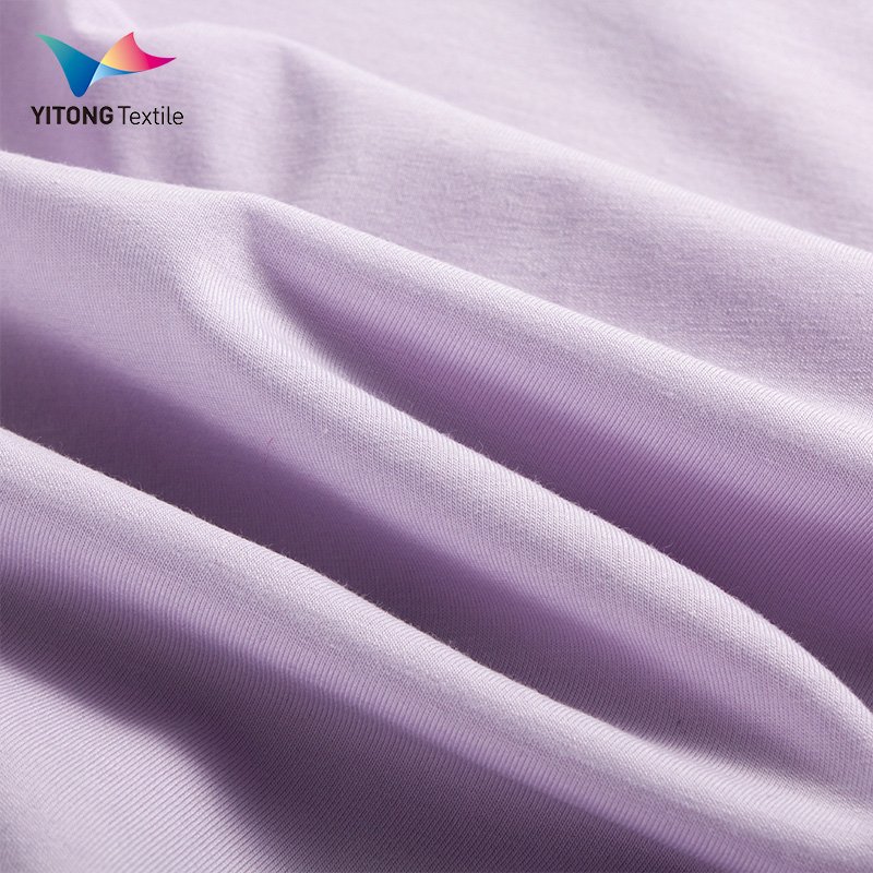 Eco-friendly 170 gsm Bamboo Organic Cotton Fabric 47.5% Organic Bamboo Fiber 47.5% Cotton 5% Spandex Fabric for T-shirt Clothing