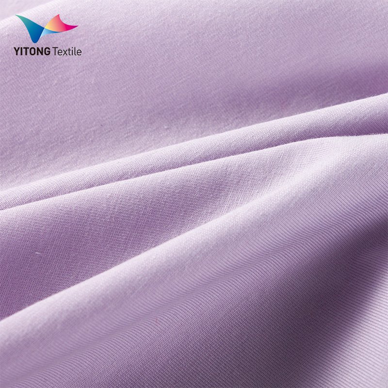 Eco-friendly 170 gsm Bamboo Organic Cotton Fabric 47.5% Organic Bamboo Fiber 47.5% Cotton 5% Spandex Fabric for T-shirt Clothing