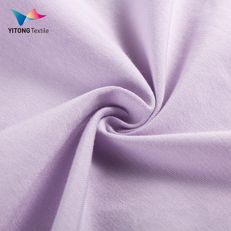Eco-friendly 170 gsm Bamboo Organic Cotton Fabric 47.5% Organic Bamboo Fiber 47.5% Cotton 5% Spandex Fabric for T-shirt Clothing