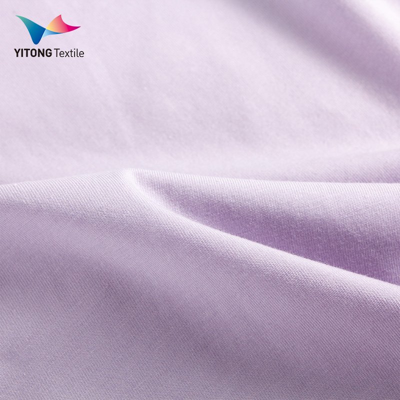 Eco-friendly 170 gsm Bamboo Organic Cotton Fabric 47.5% Organic Bamboo Fiber 47.5% Cotton 5% Spandex Fabric for T-shirt Clothing