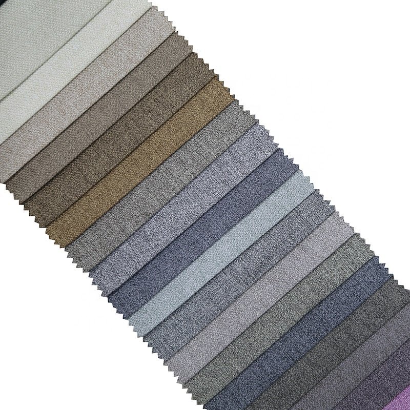 100% polyester linen look fabric for sofa upholstery by yard