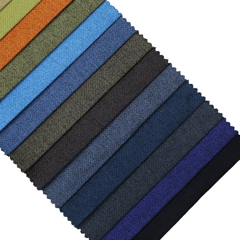 100% polyester linen look fabric for sofa upholstery by yard