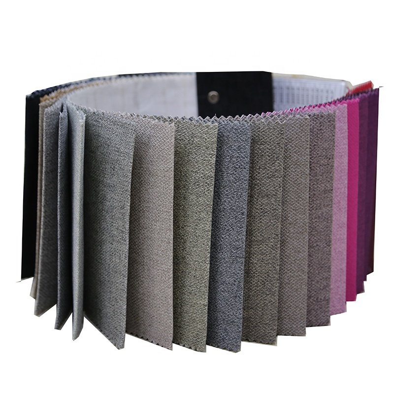 100% polyester linen look fabric for sofa upholstery by yard