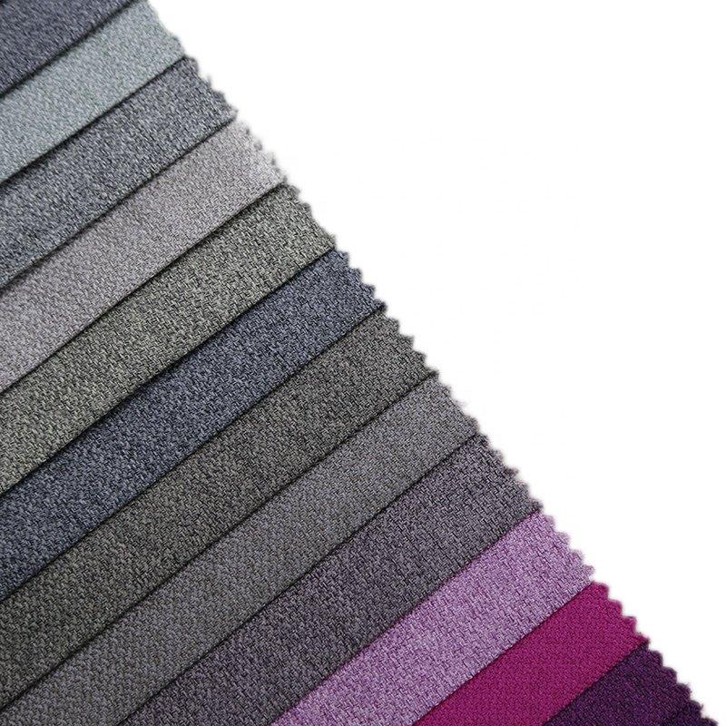 100% polyester linen look fabric for sofa upholstery by yard
