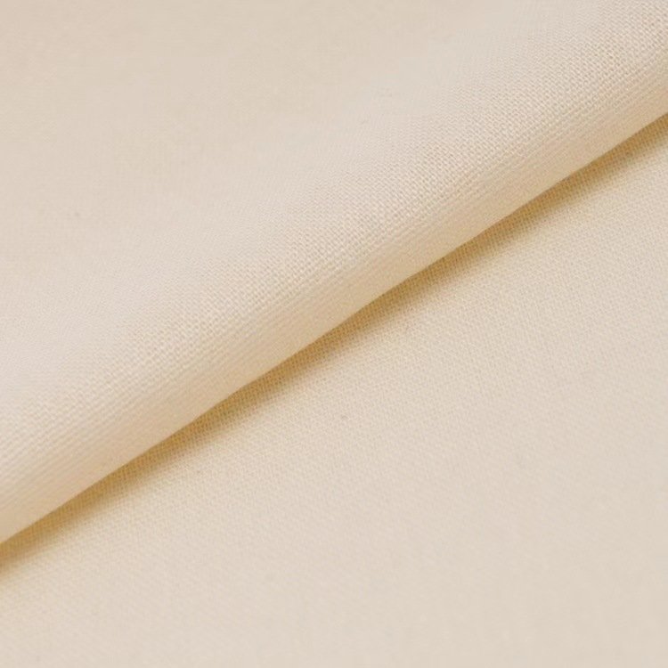 Plain color breathable stone washed woven organic viscose linen fabric wholesale for clothing