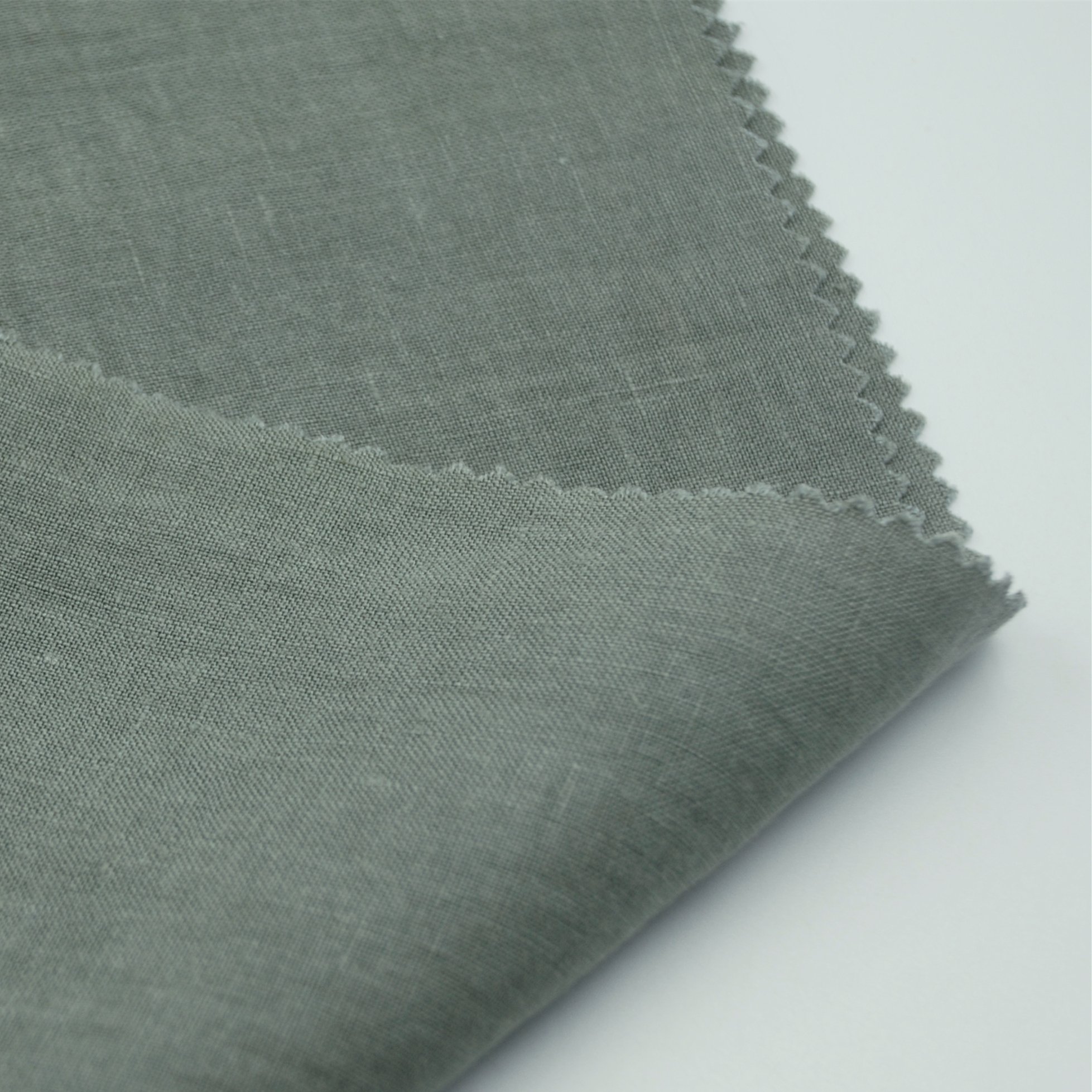 Wholesale stock high quality soft plain dyed 170gsm pure 100% stone washed organic linen fabric for shirt