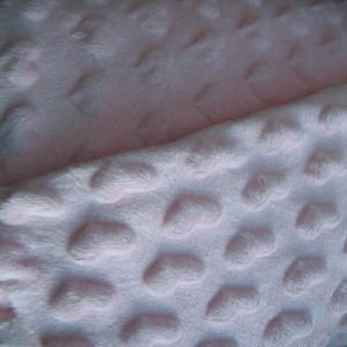 100 Polyester Tricot Plush Heated Blanket Soft Velour fabric Heart Embossed Minky Plush Ef Velboa for Sofa Blanket Baby Fabric
