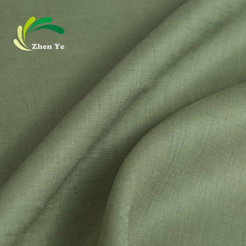 Factory wholesale high quality color 14S 100%linen plain fabric for shirt dress garment