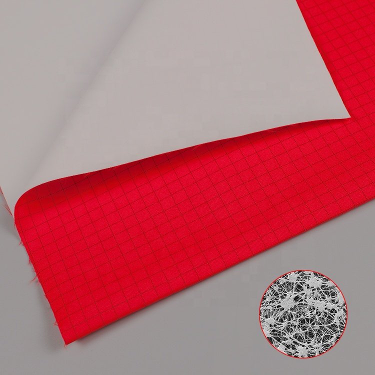 Outdoor workwear fabric 90%polyester 10%carbon oil repellent antistatic waterproofing fabric, with eptfe membrane laminated wat