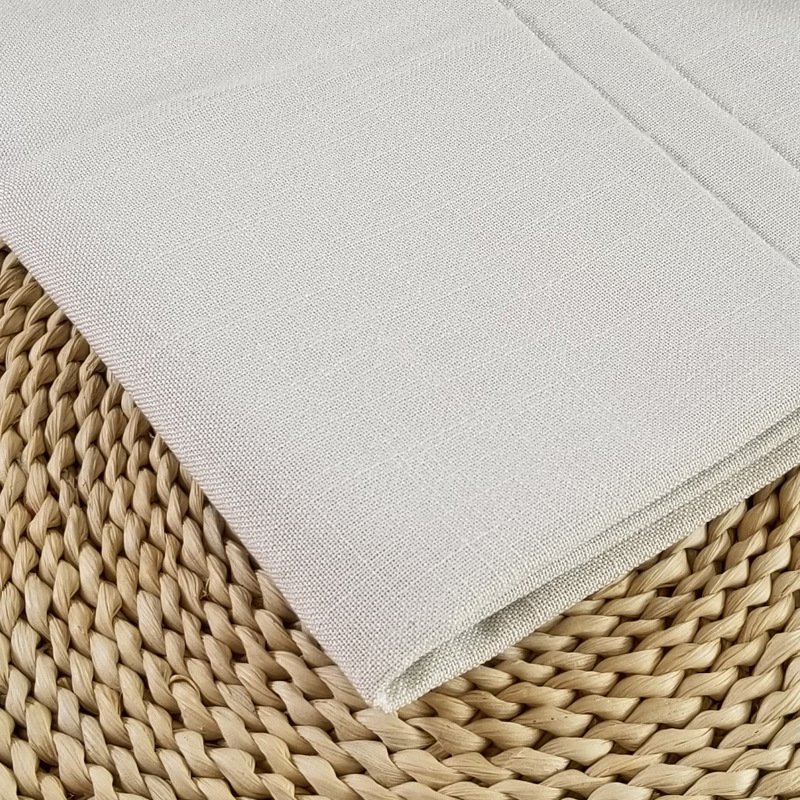 Factory Direct Selling Soft, 30/70 Linen Cotton Canvas Slub Effective European Flax Solid Plain Cotton Linen Blended Fabric/