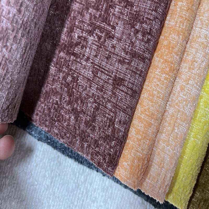 2024 new design arrived woven dyed 100% polyester luxury furniture classic sofa fabric