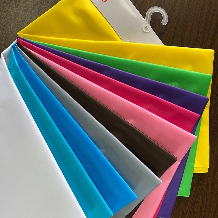 Oxford Ripstop Fabric PA Coated ripstop waterproof stock warp knitted 100% polyester fabric for bedding